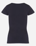 basic Tricou Bleumarin din Bumbac cu Decolteu în V Liniviela