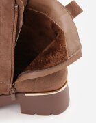 basida Botine cu talpă groasă în stil worker cu ornament metalic Camalia Maro