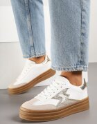 be.sport Adidași Auriu-Alb pe talpă de cauciuc cu model Geometric Tolionne