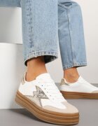 be.sport Adidași Auriu-Alb pe talpă de cauciuc cu model Geometric Tolionne