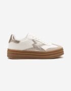 be.sport Adidași Auriu-Alb pe talpă de cauciuc cu model Geometric Tolionne