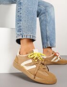be.sport Adidași Maro cu Șireturi Duble și Model Geometric Telanielia
