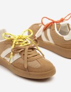 be.sport Adidași Maro cu Șireturi Duble și Model Geometric Telanielia