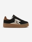 be.sport Adidași Negri cu Talpă de Cauciuc și Model Geometric Tolionne