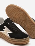 be.sport Adidași Negri cu Talpă de Cauciuc și Model Geometric Tolionne