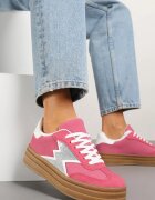 be.sport Sneakers Fucsia cu Talpă de Cauciuc cu Model Geometric Tolionne
