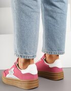 be.sport Sneakers Fucsia cu Talpă de Cauciuc cu Model Geometric Tolionne