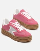 be.sport Sneakers Fucsia cu Talpă de Cauciuc cu Model Geometric Tolionne