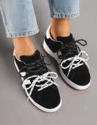 be.sport Sneakers Negre cu Model Geometric Telaviv