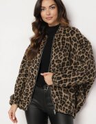 belcci Bluză Maro Imprimeu leopard cu adaos de in croi oversize Sintirra