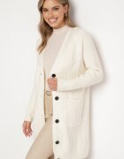belcci Cardigan Clasic Bej deschis structurat cu buzunare Venithae