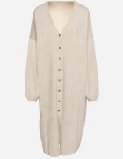 belcci Cardigan lung bej deschis cu adaos de viscoză decorat cu fir metalic Arsona
