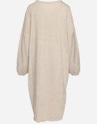 belcci Cardigan lung bej deschis cu adaos de viscoză decorat cu fir metalic Arsona