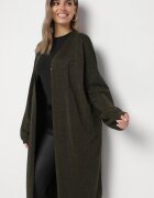 belcci Cardigan Verde Lung Deschis cu adaos de viscoză Decorat cu fir metalic Arsona