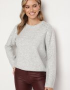 belcci Pulover Gri cu bumbac Decorat cu paiete Ceana
