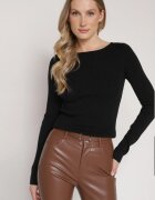 belcci Pulover Negru cu Vâscoză și Fibră Metalică Lillanova