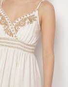 belcci Rochie Bej Petrecută cu In Vâscoză și Broderie Miliova