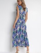 belcci Rochie Bleumarin Plisată cu Decolteu petrecut Bellan