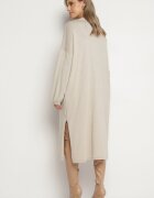 belcci Rochie tip cutie bej cu vâscoză decorată cu fir metalic Arfalea