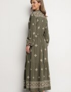 belcci Rochie Verde închisă cu bumbac șnur și broderie decorativă Felliova