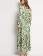 belcci Rochie Verde Maxi cu Elastic în Talie cu Model Mozaic Quirela