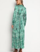 belcci Rochie Verde Maxi cu elastic în talie și cu tiv plisat cu model tweed Viostana
