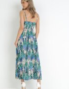 belcci Rochie Verde Maxi cu elastic în talie și tiv plisat Sakize
