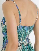 belcci Rochie Verde Maxi cu elastic în talie și tiv plisat Sakize