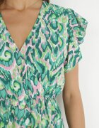 belcci Rochie Verde Plic Maxi cu Volănaș și Elastic în Talie Ahni