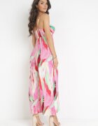 belcci Salopetă Roz-Roșu Lungă cu Bretele din Viscoză Amime