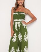 belcci Salopetă Verde din viscoză Fără mâneci cu model geometric Orceria
