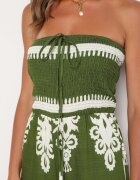 belcci Salopetă Verde din viscoză Fără mâneci cu model geometric Orceria
