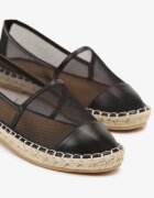 bellucci Espadrile din plasă Negre pe talpă împletită Follmiriela