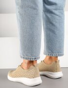 bellucci Sneakers Bej cu fața perforată Grellio