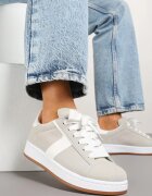bellucci Sneakers Gri Decorați cu o baretă Zrulla