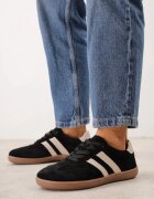 berrozio Sneakers din piele cu vârf lat în stilul pantofilor de tenis Zaye Negri
