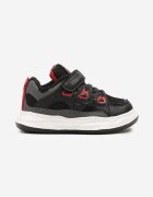 bessky Pantofi sport Negru-Roșii Sneakers cu scai cu branț din piele Falinea