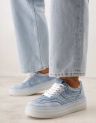 bestelle Adidași Albastre cu Talpă Groasă Decorate cu Denim Eriphithea