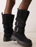 bestelle Botine cu talpă groasă în stil grunge cu catarame decorative Dorela Negre