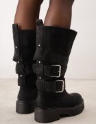 bestelle Botine cu talpă groasă în stil grunge cu catarame decorative Dorela Negre