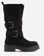 bestelle Botine cu talpă groasă în stil grunge cu catarame decorative Dorela Negre
