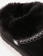 bestelle Ghete de zăpadă joase cu panglică decorativă și blăniță Lomarae Negre