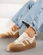 bestelle Sneakers Bej cu Talpă de Cauciuc Ardislo