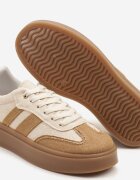 bestelle Sneakers Bej cu Talpă de Cauciuc Ardislo