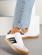 besty Adidași Alb-Negru în Stilul Tenisilor Clasici cu Cusături Decorative Nartewia