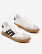 besty Adidași Alb-Negru în Stilul Tenisilor Clasici cu Cusături Decorative Nartewia