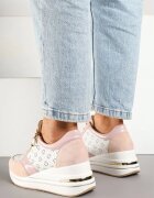 besty Adidași Roz pe platformă ascunsă cu fermoar decorativ și model ajurat Reladia