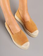 besty Espadrile Bej închis pe Platformă Împletită din Eco-Piele întoarsă Avalana