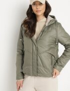 bh forever Geacă Verde Casuală cu Glugă și Șnururi Decorative Evialinae