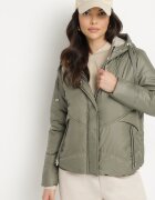 bh forever Geacă Verde Casuală cu Glugă și Șnururi Decorative Evialinae